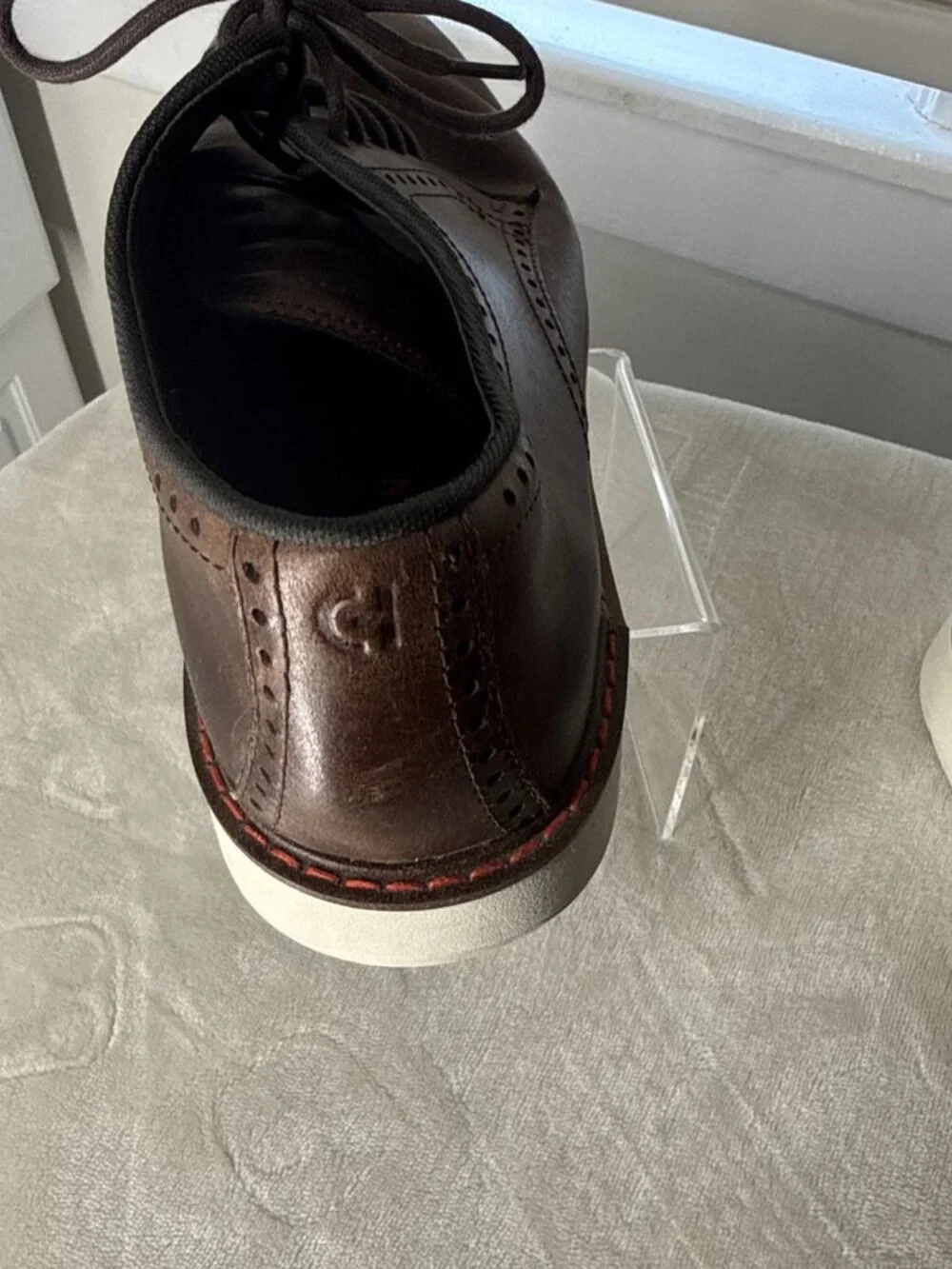 Cole Haan Go-To Plain Toe Oxford Shoes Dark Coffee Brown C35083 Men's Size 10M